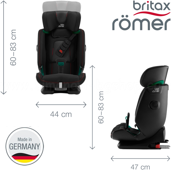 *Britax Romer    9-36kg. ADVANSAFIX I-Size Cool Flow Blue-1